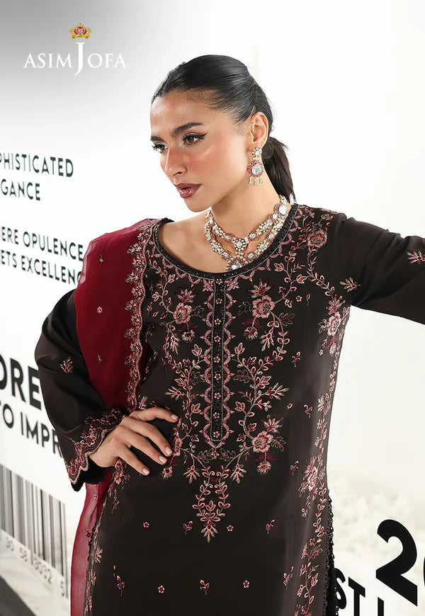 AJUEV-01 EMBROIDERED SILK UNSTITCHED 3 PCS