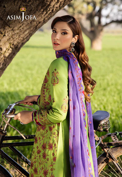 AJELL-05 EMBROIDERED LAWN 3 PCS