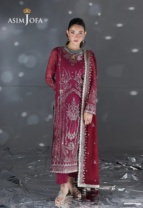 AJUEV-19 EMBROIDERED CHIFFON UNSTITCHED 3 PCS