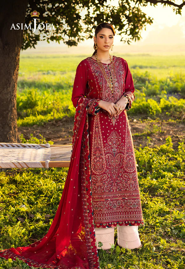 AJELL-06 EMBROIDERED LAWN 3 PCS