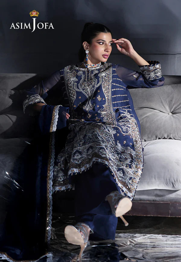 AJUEV-20 EMBROIDERED CHIFFON UNSTITCHED 3 PCS