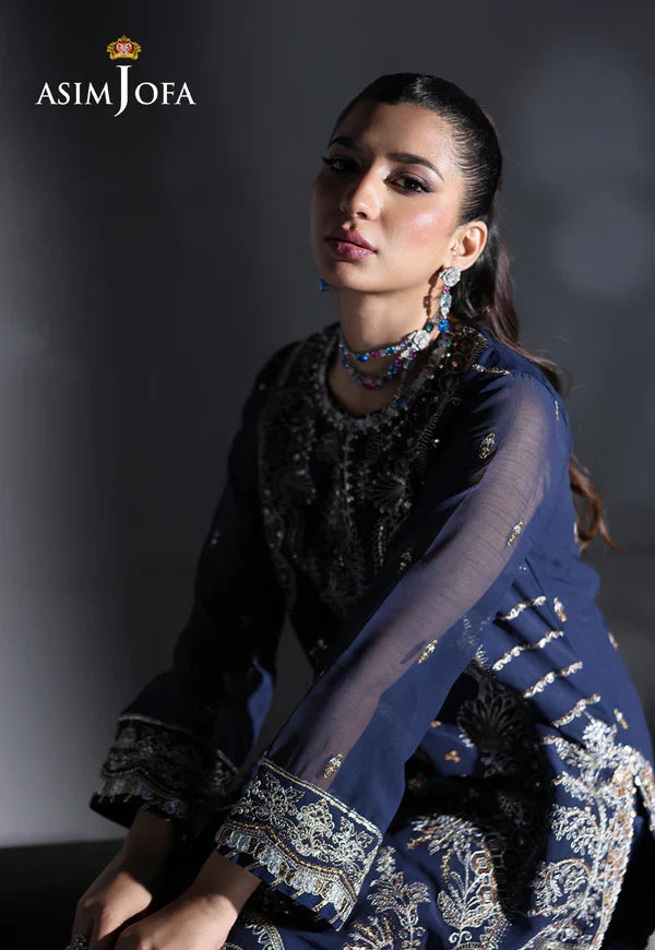 AJUEV-20 EMBROIDERED CHIFFON UNSTITCHED 3 PCS