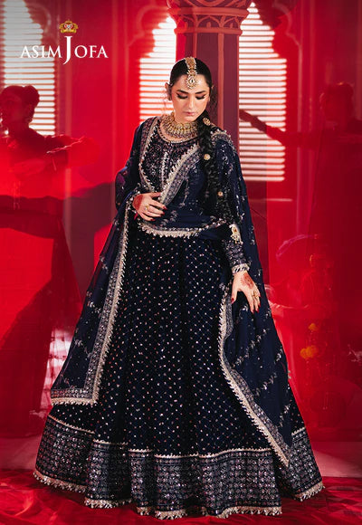 AJMV-03 EMBROIDERED VELVET 2 PCS