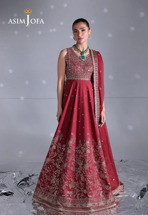 AJUEV-07 EMBROIDERED CREPE SILK UNSTITCHED 3 PCS