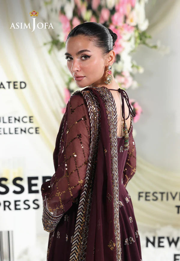 AJUEV-09 EMBROIDERED CHIFFON UNSTITCHED 3 PCS