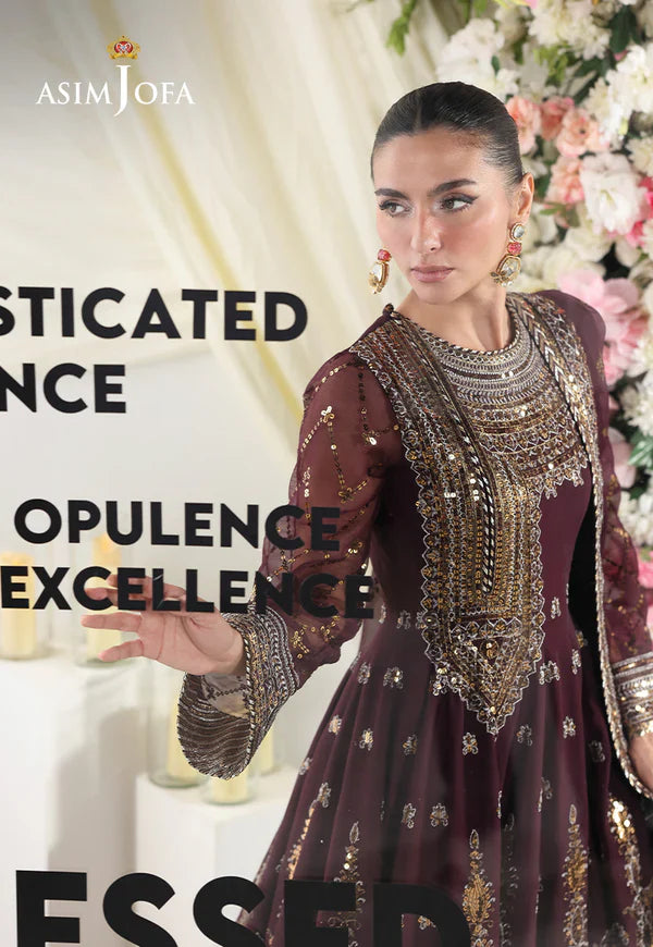 AJUEV-09 EMBROIDERED CHIFFON UNSTITCHED 3 PCS