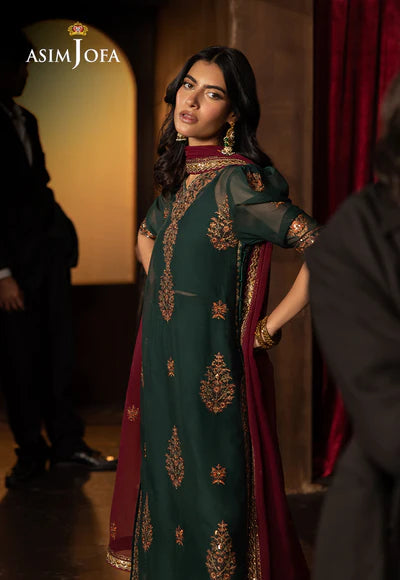 AJLFF-02 Embroidered Chiffon 3 Pcs