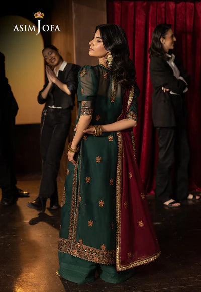 AJLFF-02 Embroidered Chiffon 3 Pcs