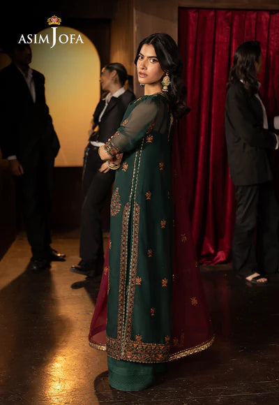 AJLFF-02 Embroidered Chiffon 3 Pcs