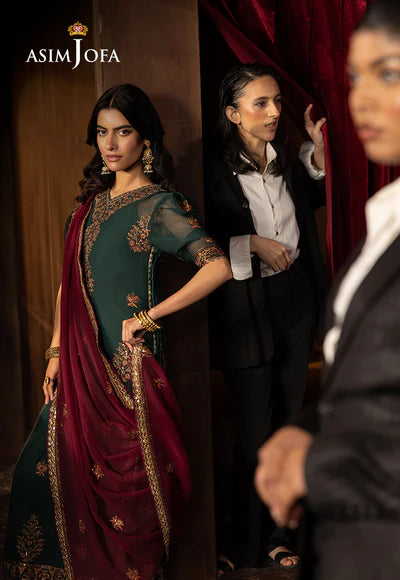 AJLFF-02 Embroidered Chiffon 3 Pcs