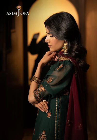 AJLFF-02 Embroidered Chiffon 3 Pcs