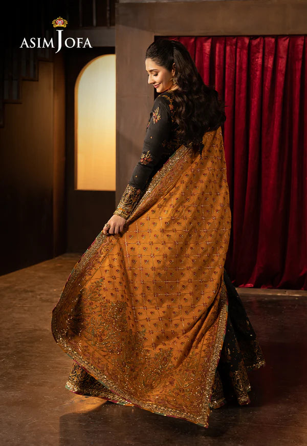 AJLFF-19 Embroidered Silk 3 Pcs