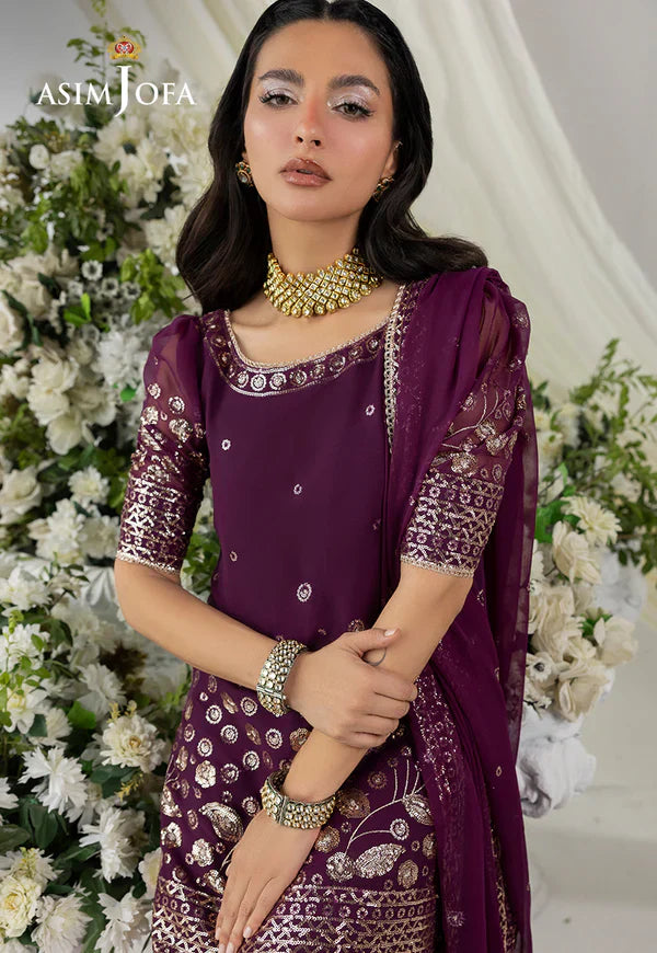 AJIZL-02 EMBROIDERED CHIFFON UNSTITCHED 3 PCS