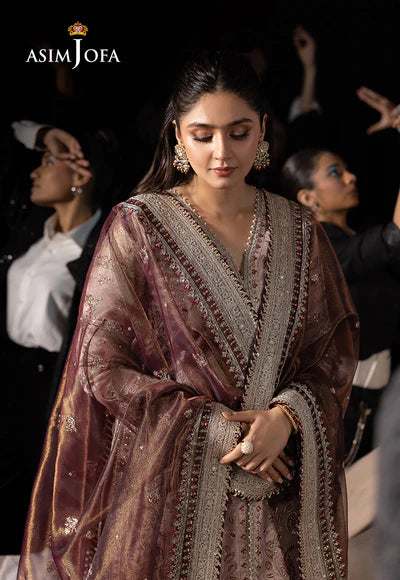 AJLFF-10 Embroidered Zari Tissue 3 Pcs