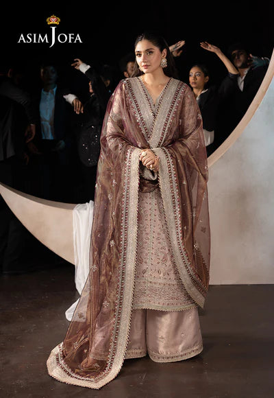 AJLFF-10 Embroidered Zari Tissue 3 Pcs