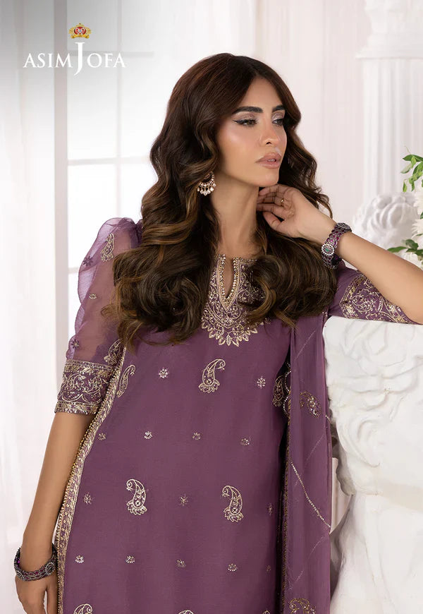 AJIZL-16 EMBROIDERED CHIFFON UNSTITCHED 3 PCS