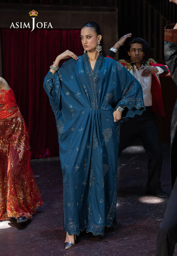 AJFO-01 EMBROIDERED BOSKI SILK UNSTITCHED 1 PC