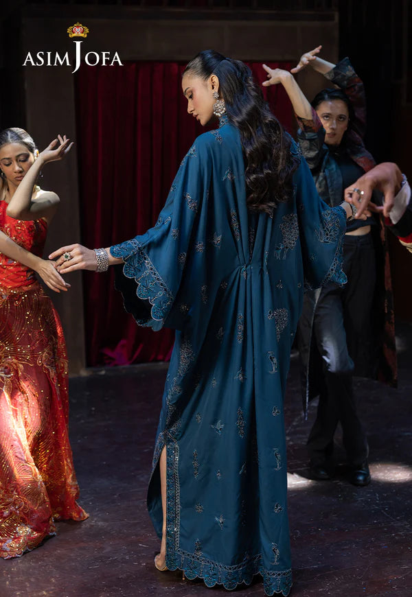 AJFO-01 EMBROIDERED BOSKI SILK UNSTITCHED 1 PC