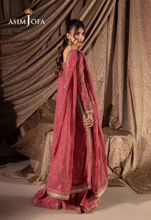 AJIZL-14 EMBROIDERED CHIFFON UNSTITCHED 3 PCS