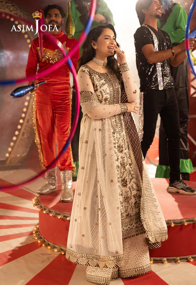 AJFO-11 EMBROIDERED NET UNSTITCHED 3 PCS