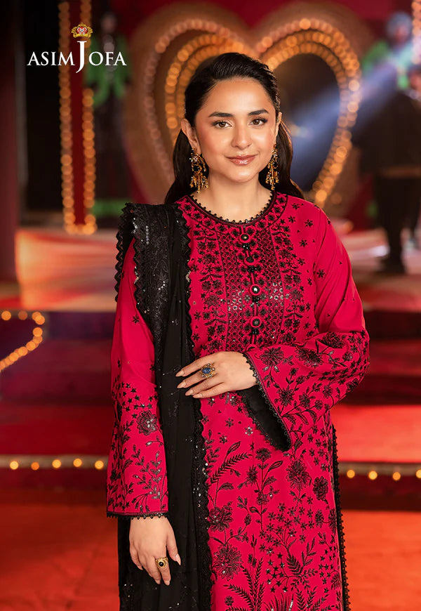 AJLF-11 EMBROIDERED BOSKI SILK 3 PCS