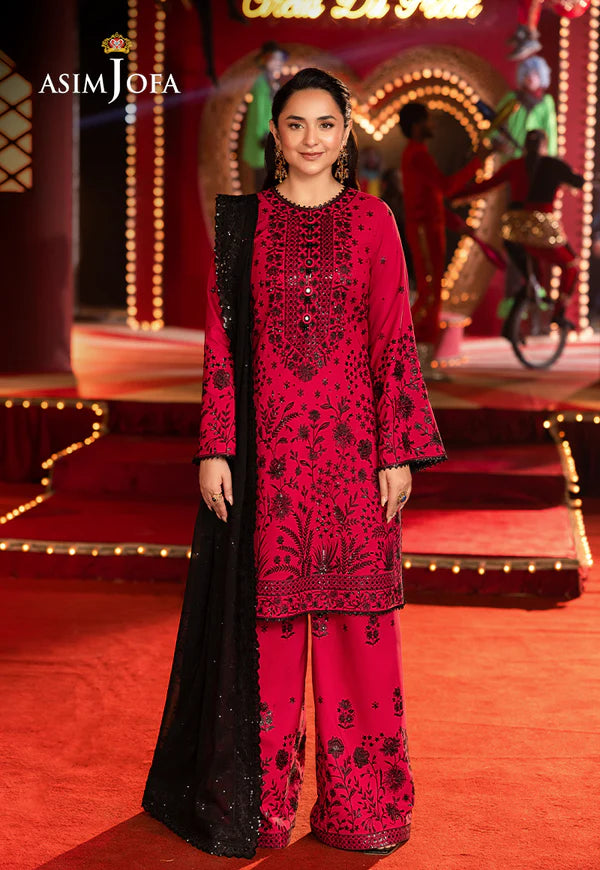 AJLF-11 EMBROIDERED BOSKI SILK 3 PCS