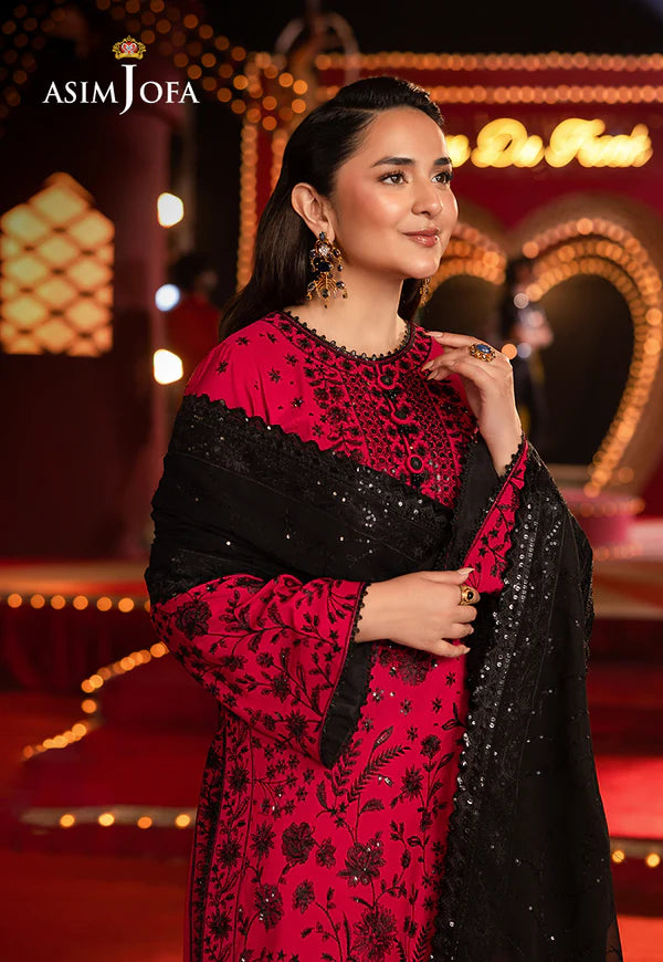 AJLF-11 EMBROIDERED BOSKI SILK 3 PCS