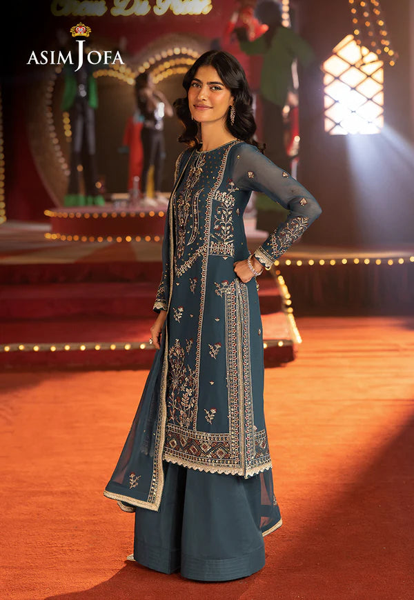 AJLFF-15 Embroidered Chiffon 3 Pcs