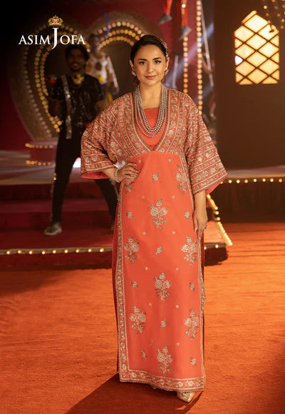 AJLFF-14 Embroidered Chiffon 2 Pcs