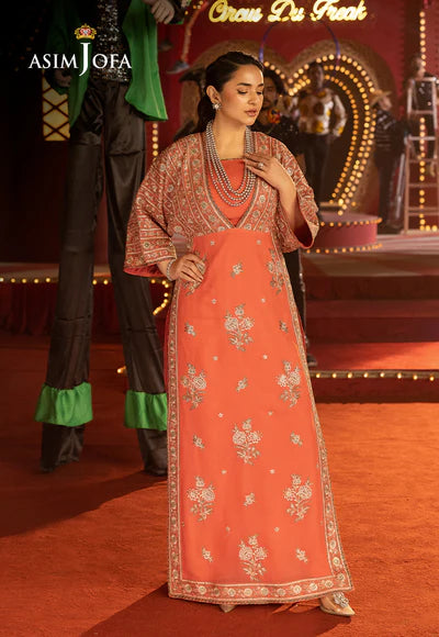 AJLFF-14 Embroidered Chiffon 2 Pcs