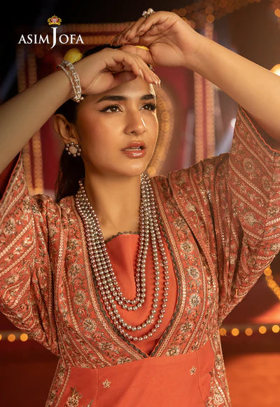 AJLFF-14 Embroidered Chiffon 2 Pcs