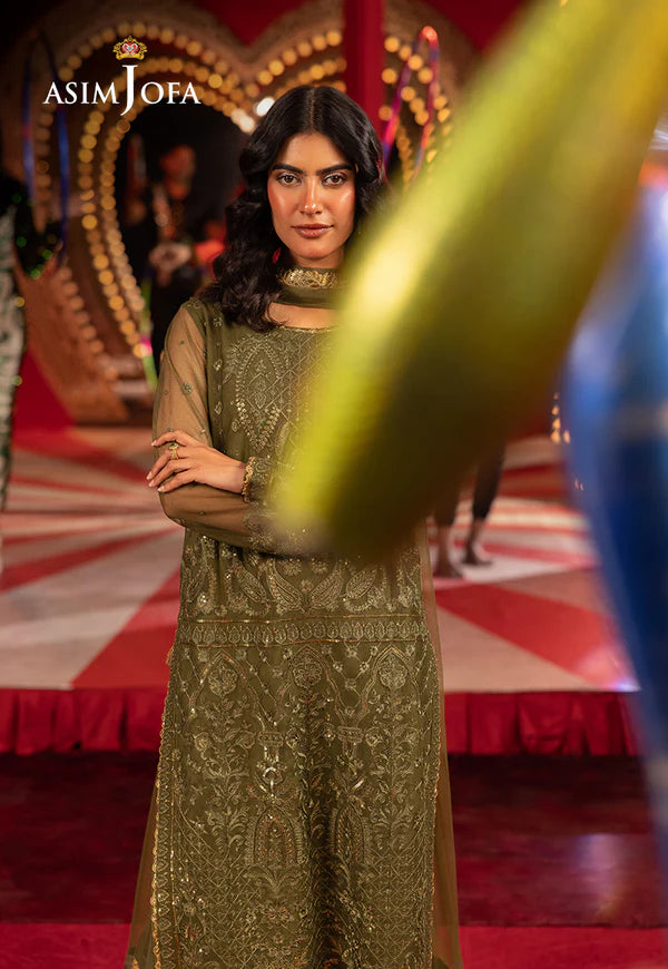 AJLLF-14 Embroidered Net 3 Pcs