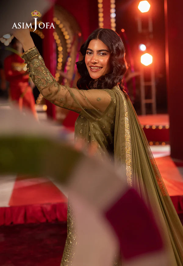 AJLLF-14 Embroidered Net 3 Pcs