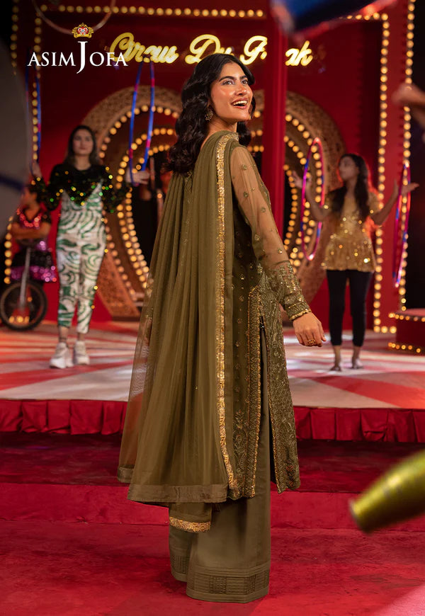 AJLLF-14 Embroidered Net 3 Pcs