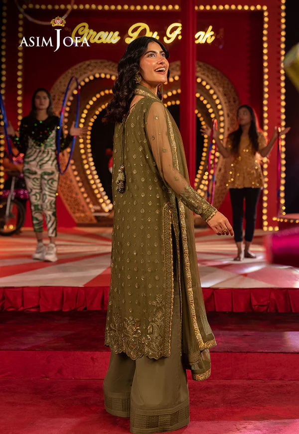 AJLLF-14 Embroidered Net 3 Pcs