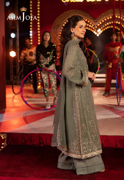 AJFO-03 EMBROIDERED PAPER COTTON UNSTITCHED 3 PCS