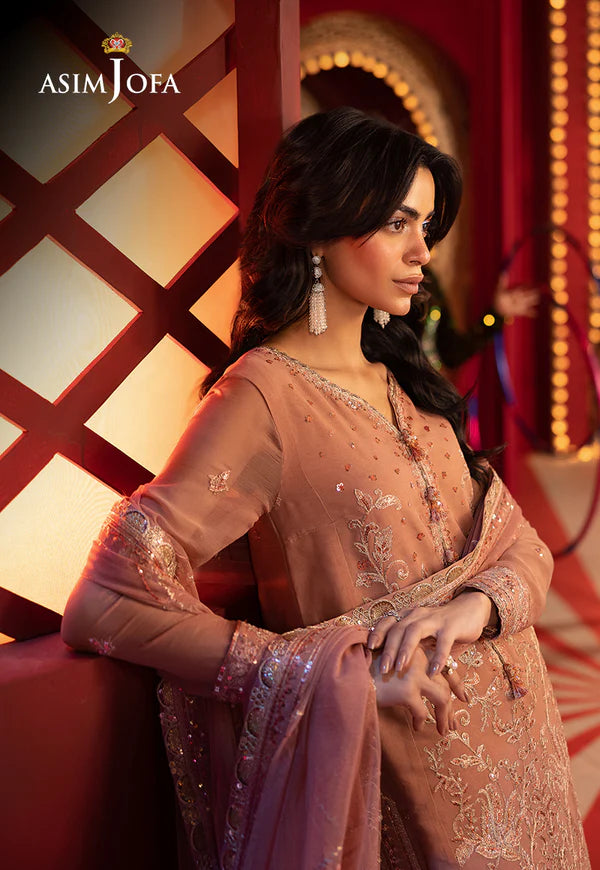 AJLFF-16 Embroidered Chiffon 3 Pcs