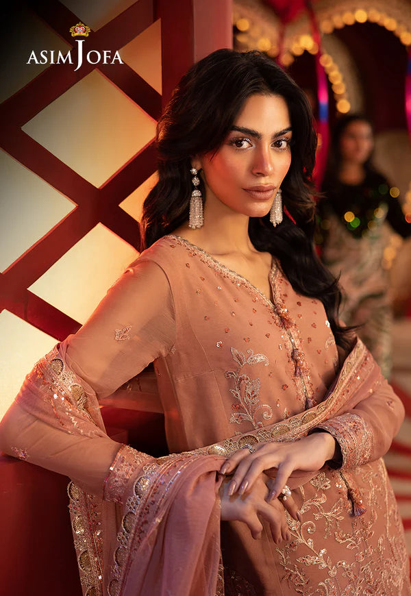 AJLFF-16 Embroidered Chiffon 3 Pcs