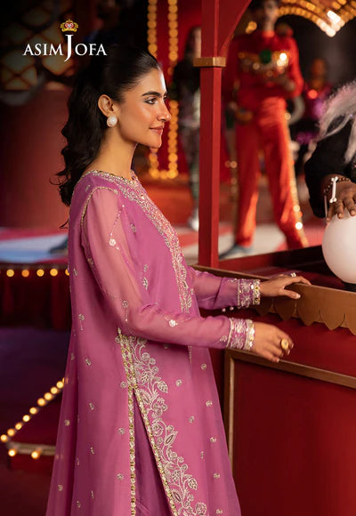 AJLFF-07 Embroidered Chiffon 3 Pcs