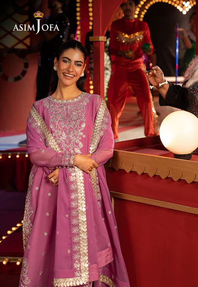 AJLFF-07 Embroidered Chiffon 3 Pcs