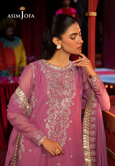 AJLFF-07 Embroidered Chiffon 3 Pcs