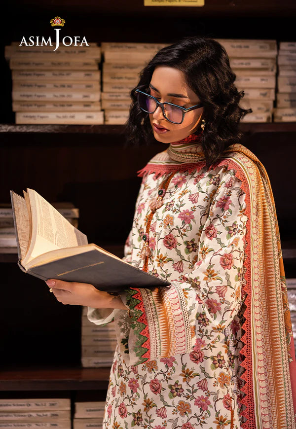 AJUBJ-41 Printed Lawn 3 Pcs