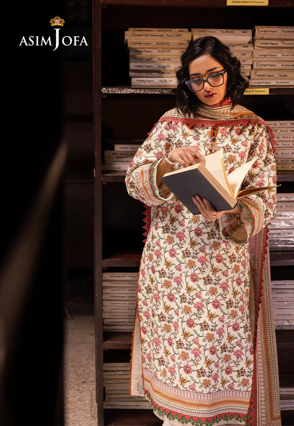 AJUBJ-41 Printed Lawn 3 Pcs