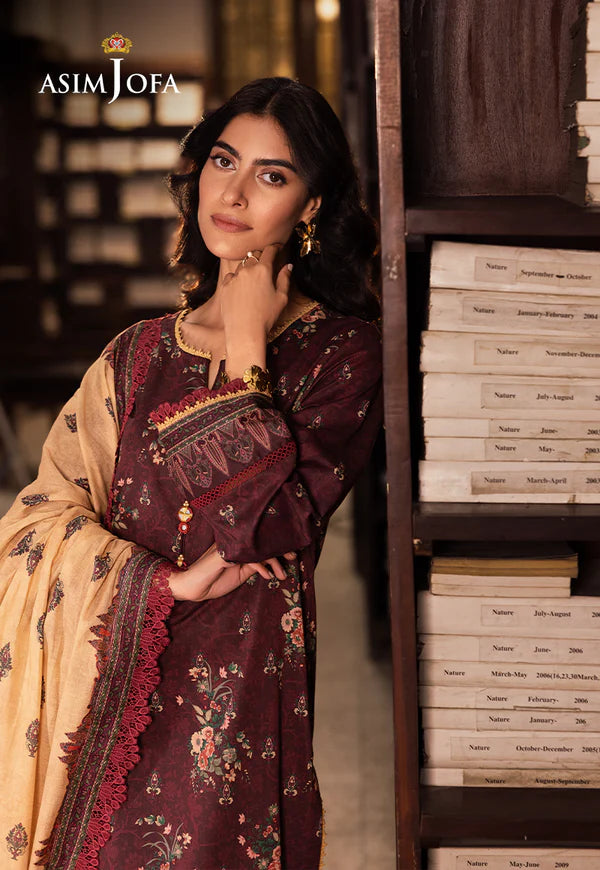 AJUBJ-44 PRINTED LAWN 3 PC