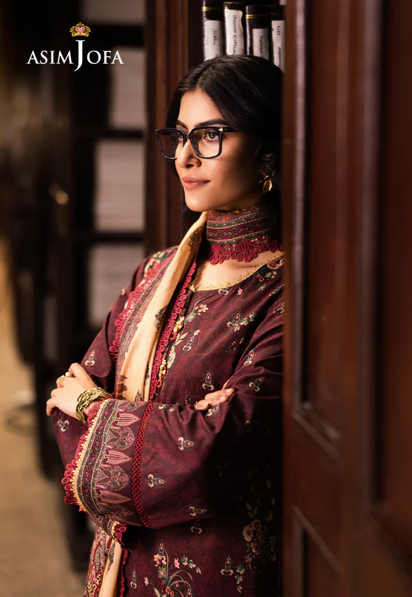 AJUBJ-44 PRINTED LAWN 3 PC