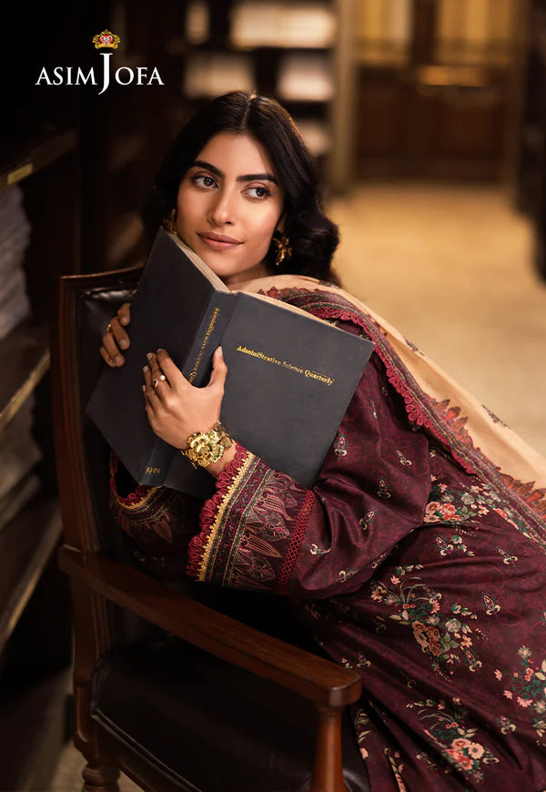 AJUBJ-44 PRINTED LAWN 3 PC