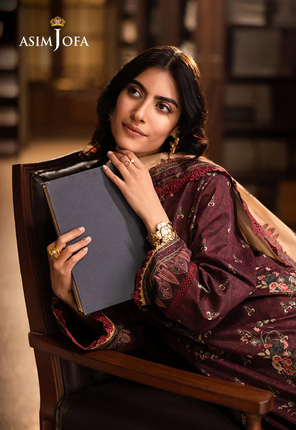 AJUBJ-44 PRINTED LAWN 3 PC