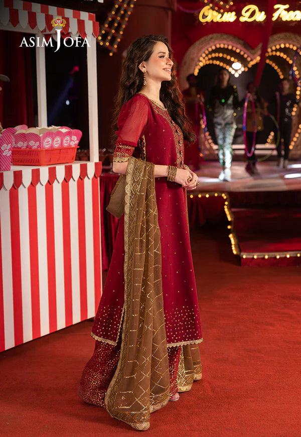 AJLF-04 EMBROIDERED CHIFFON 3 PCS