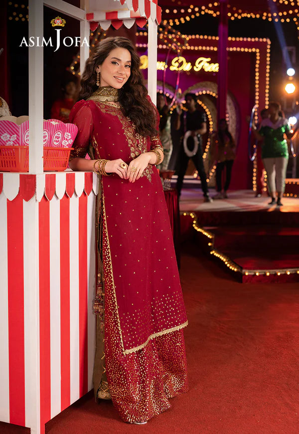 AJLF-04 EMBROIDERED CHIFFON 3 PCS