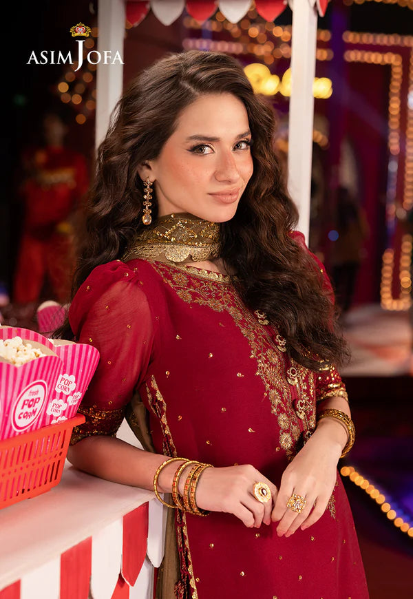 AJLF-04 EMBROIDERED CHIFFON 3 PCS